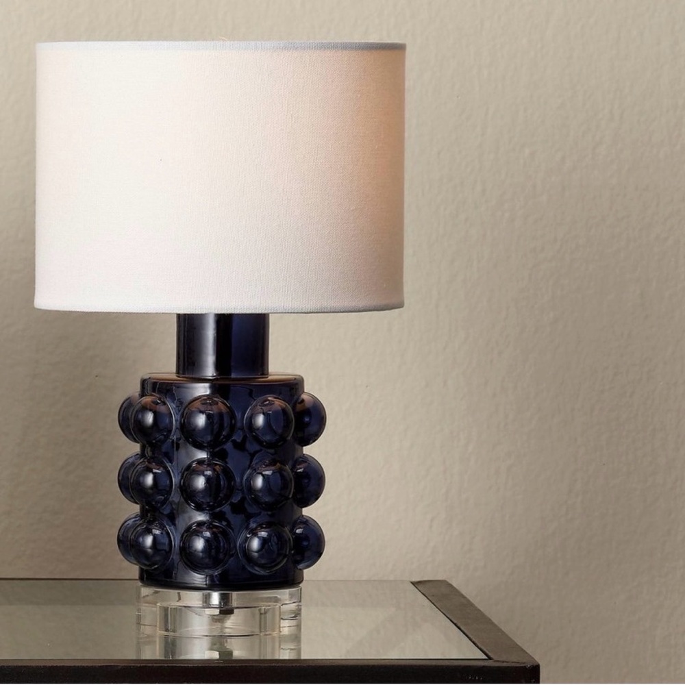 New Fiona Bubble Glass Table Lamp Blue - Splendor Home